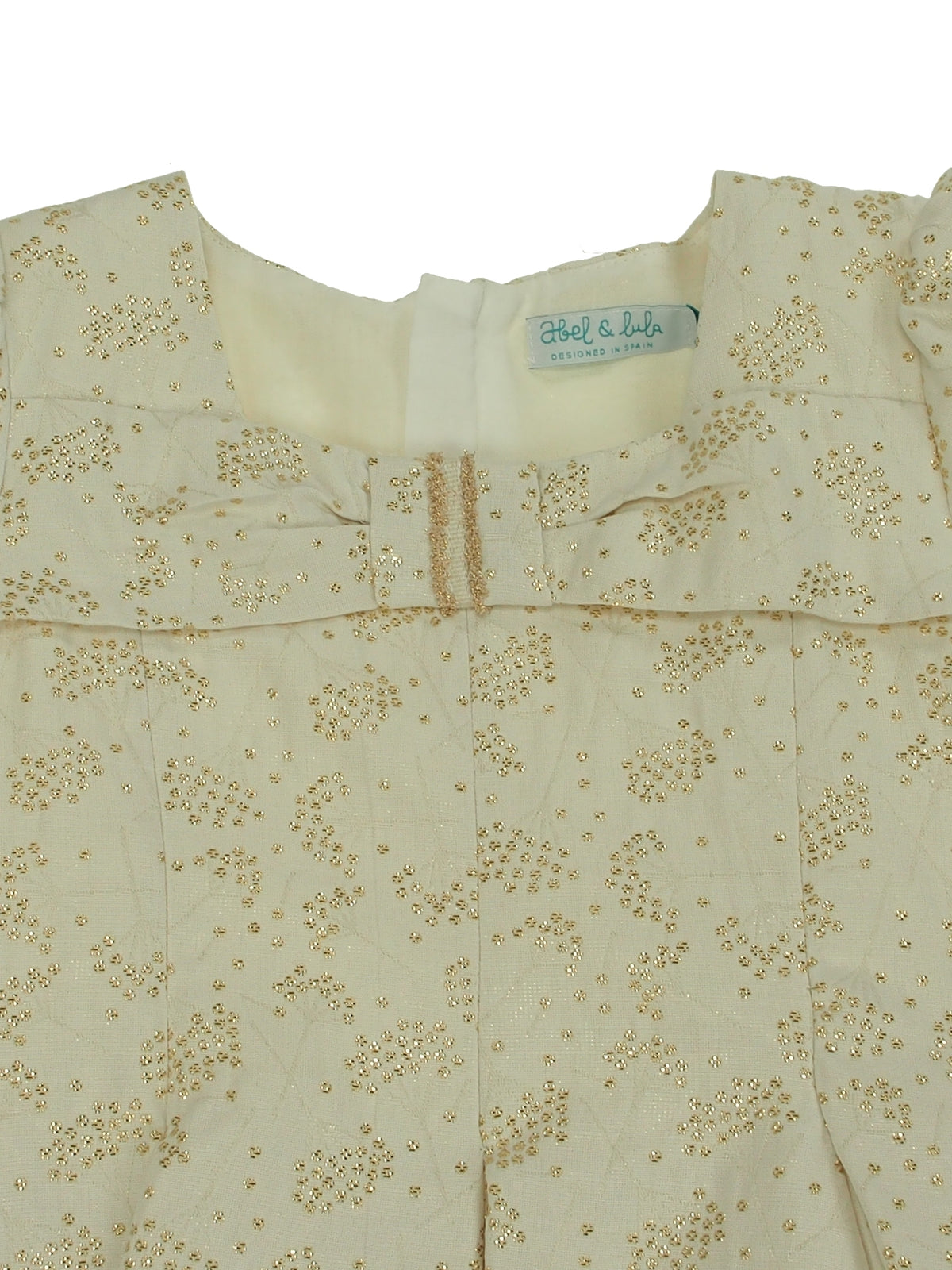 Vestido fantasia lurex Dourado (Dourado)  para Menina - Abel & Lula