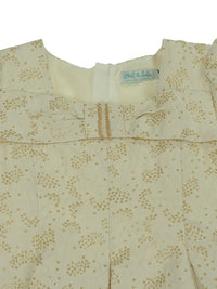 Vestido fantasia lurex Dourado (Dourado)  para Menina - Abel & Lula