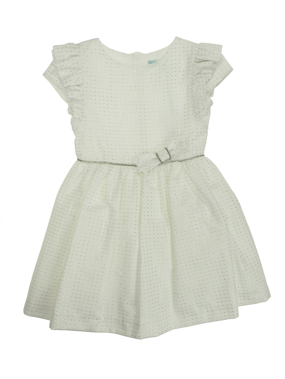 Vestido jacquard Branco (Branco)  para Menina - Abel & Lula