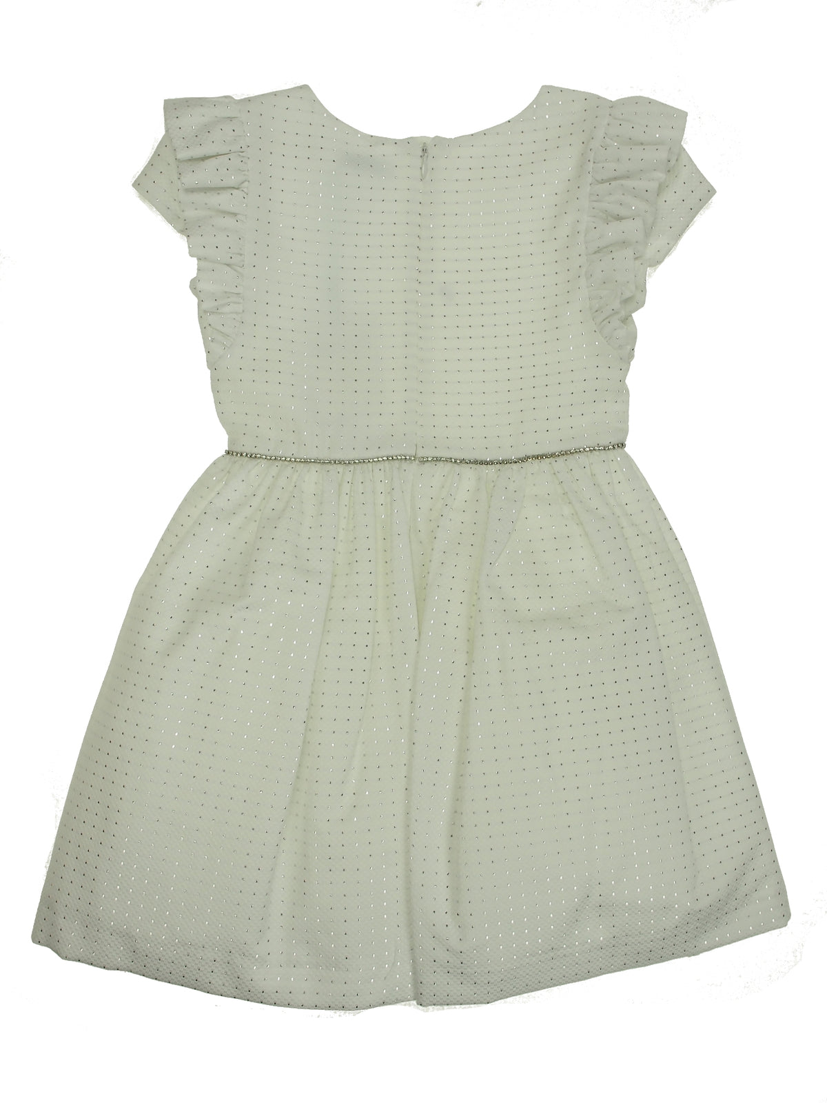Vestido jacquard Branco (Branco)  para Menina - Abel & Lula