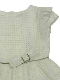 Vestido jacquard Branco (Branco)  para Menina - Abel & Lula