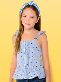 Túnica riscas Azul (Azul)  para Menina - Mayoral