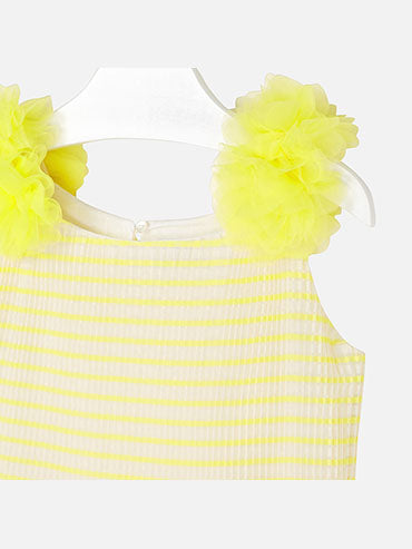 Vestido plissado Citrinos (Amarelo)  para Menina - Mayoral