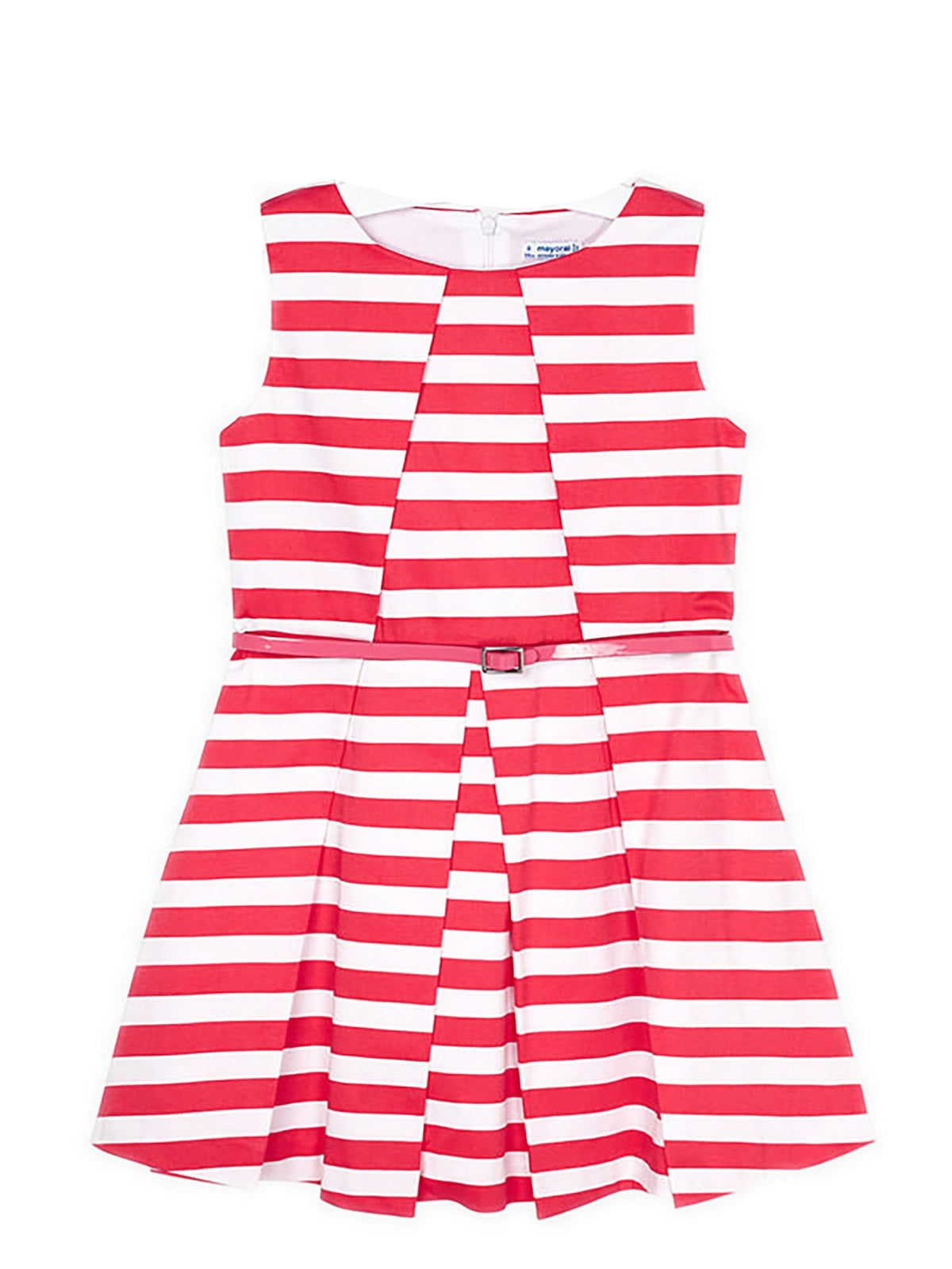 Vestido riscas c/laço Coral (Vermelho)  para Menina - Mayoral