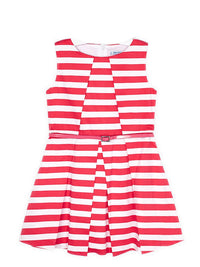 Vestido riscas c/laço Coral (Vermelho)  para Menina - Mayoral