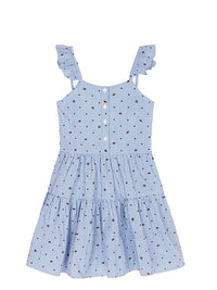 Vestido riscas c/laço Azul (Azul)  para Menina - Mayoral