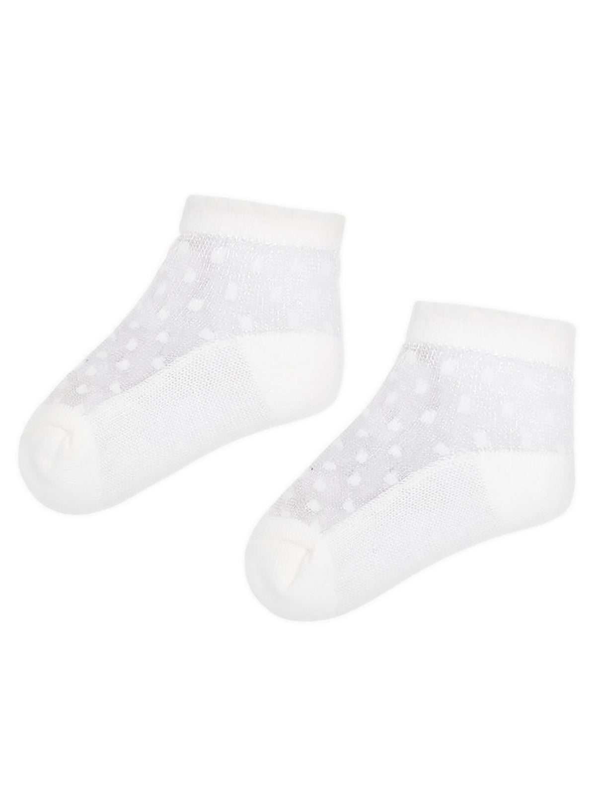 Soquete transparente Crú (Creme / Pérola)  para Bebé Menina - Mayoral