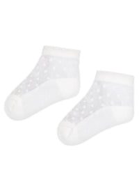 Soquete transparente Crú (Creme / Pérola)  para Bebé Menina - Mayoral