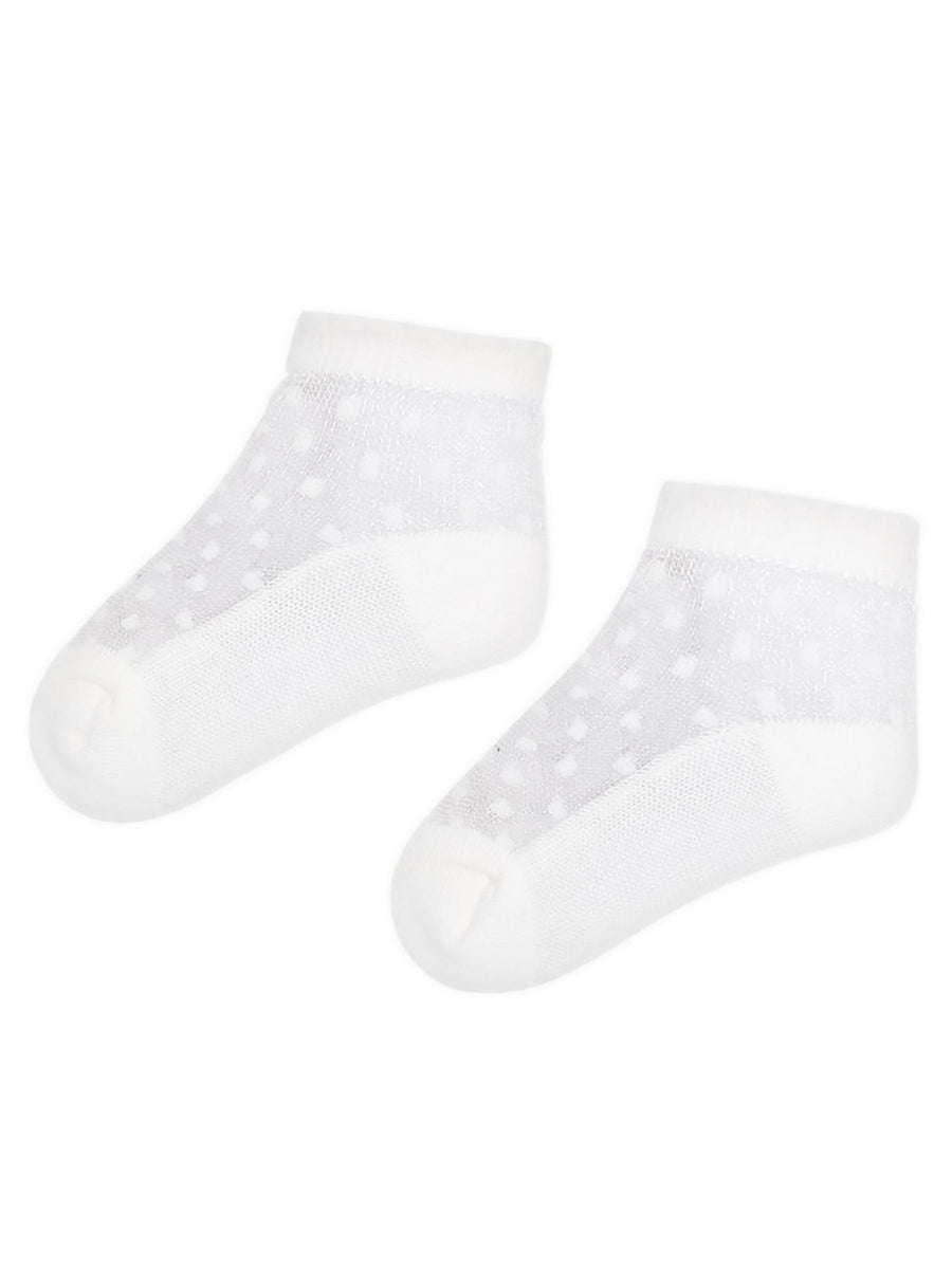Soquete transparente Crú (Creme / Pérola)  para Bebé Menina - Mayoral