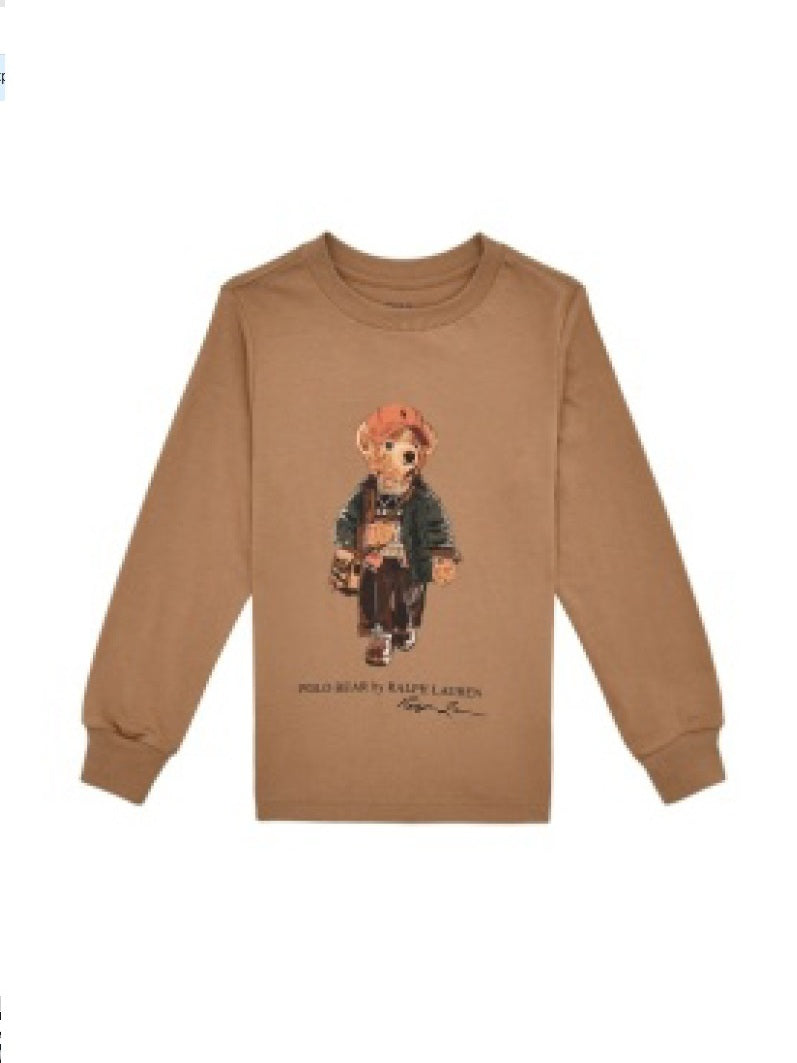 T-shirt M. Comp. Castanho Claro para Menino - Polo Ralph Lauren