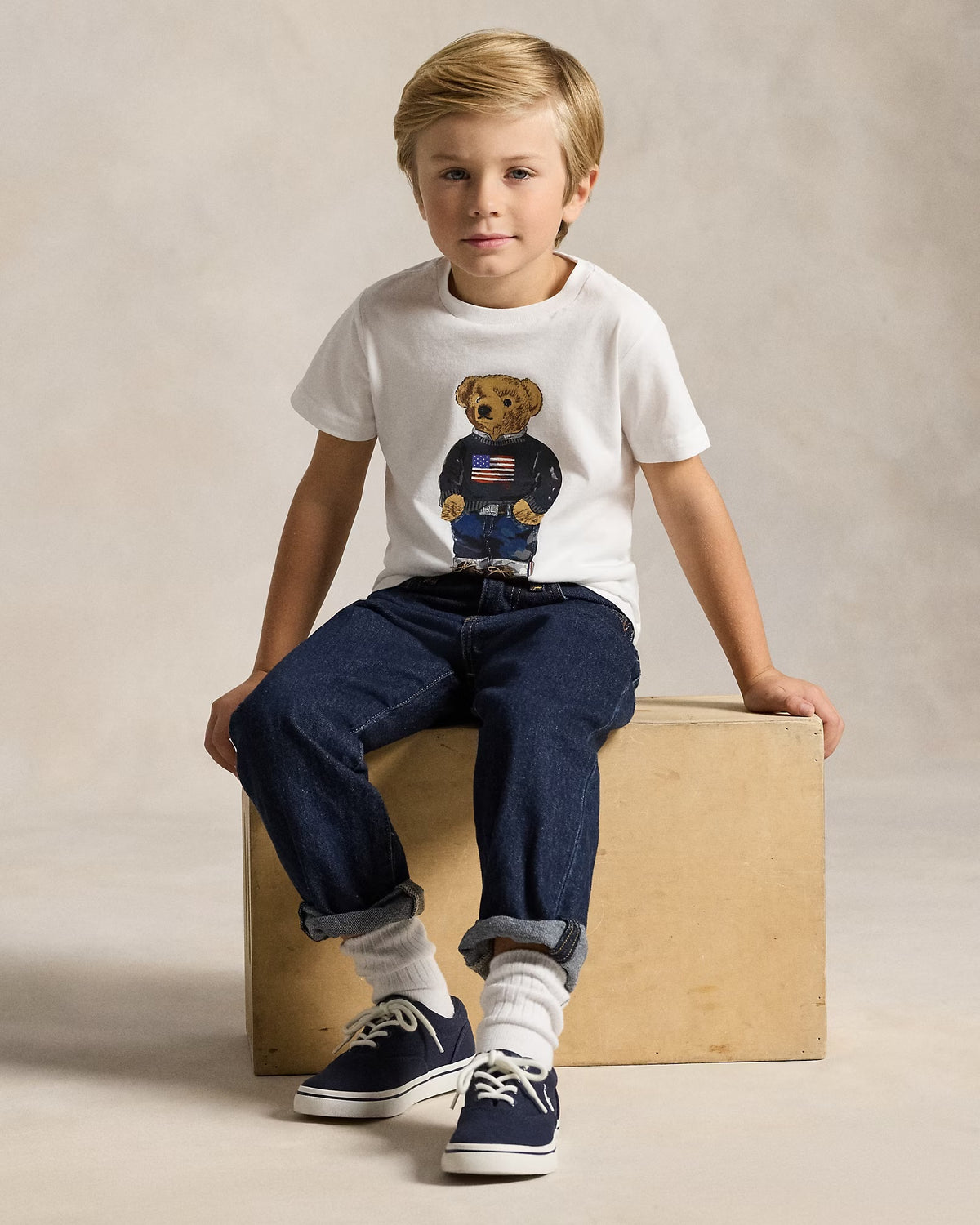 T-Shirt Branco para Menino - Polo Ralph Lauren