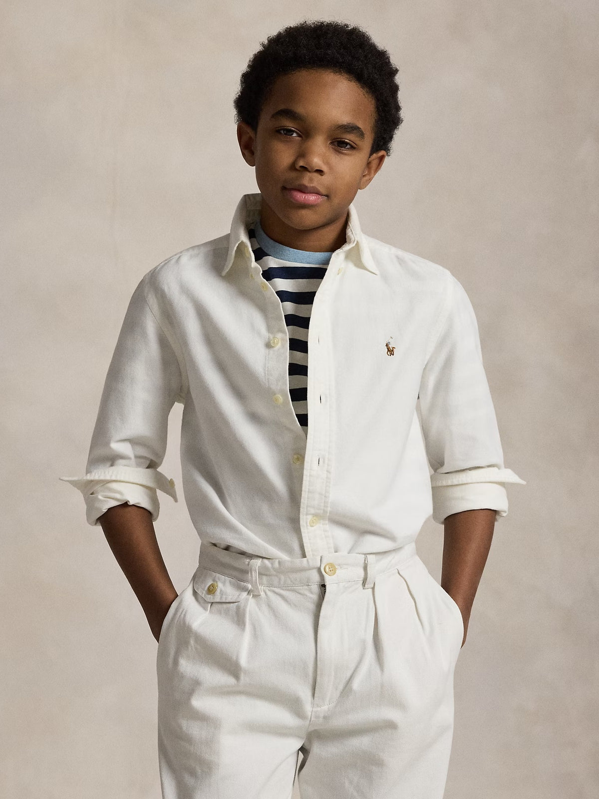 Camisa Branco para Menino - Polo Ralph Lauren