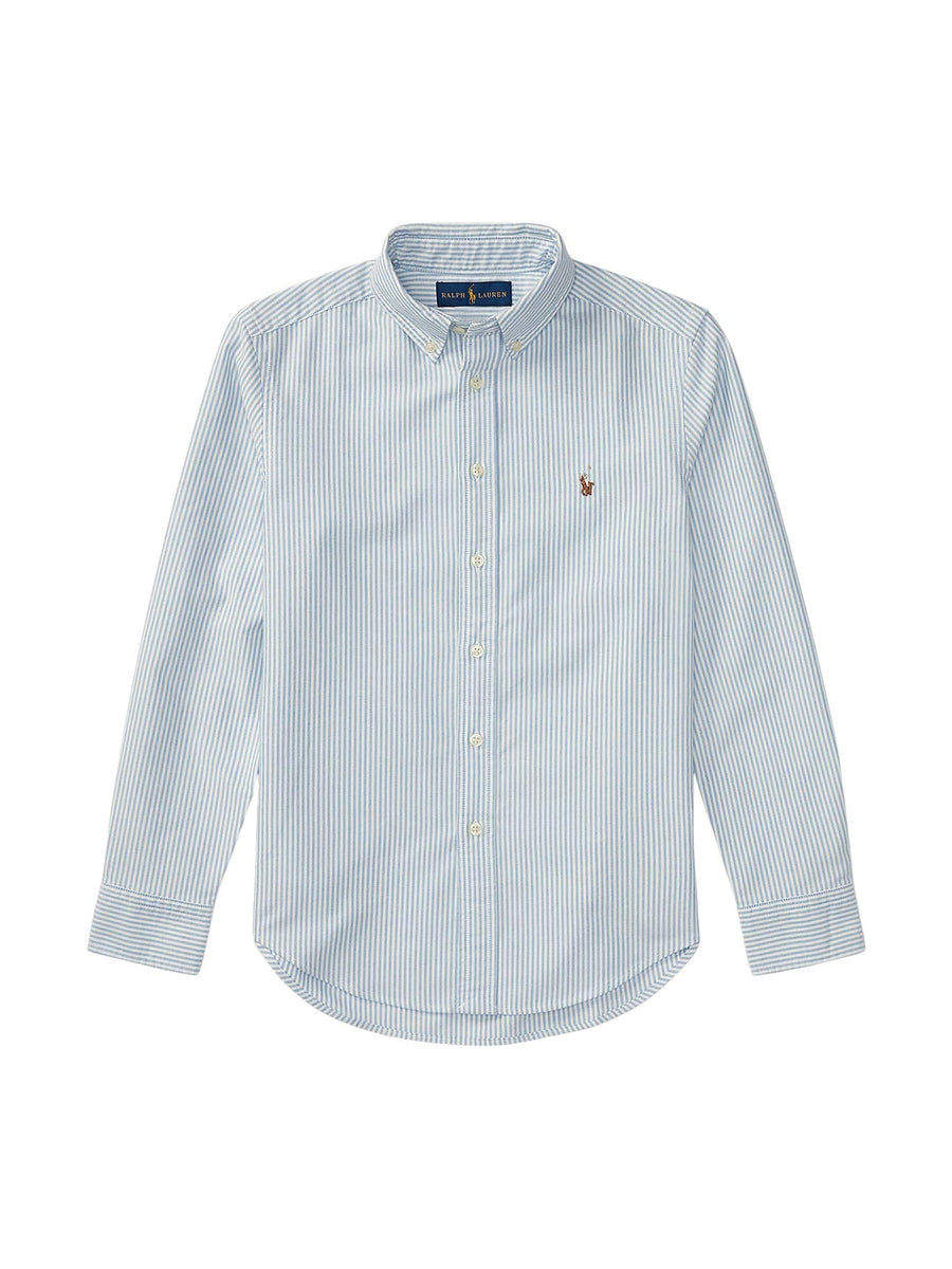 Camisa Celeste para Menino - Polo Ralph Lauren