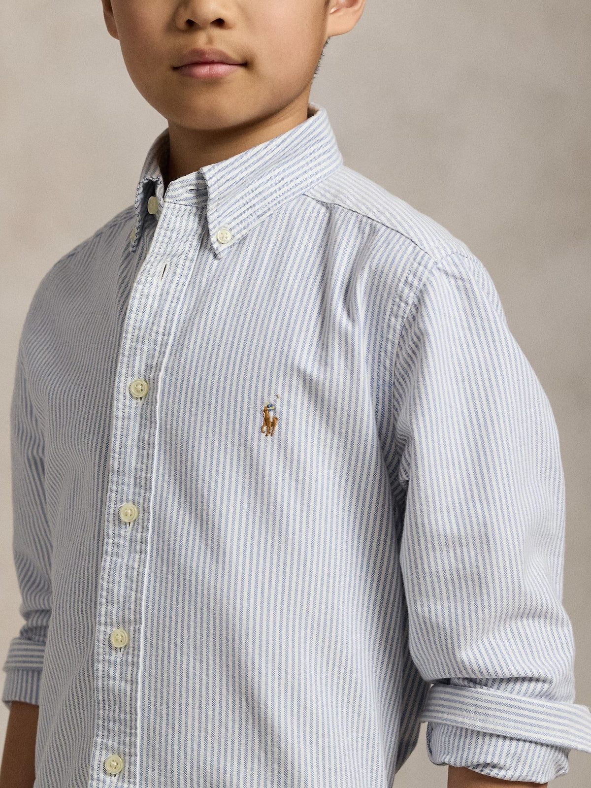 Camisa Celeste para Menino - Polo Ralph Lauren