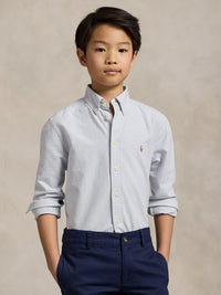 Camisa Celeste para Menino - Polo Ralph Lauren