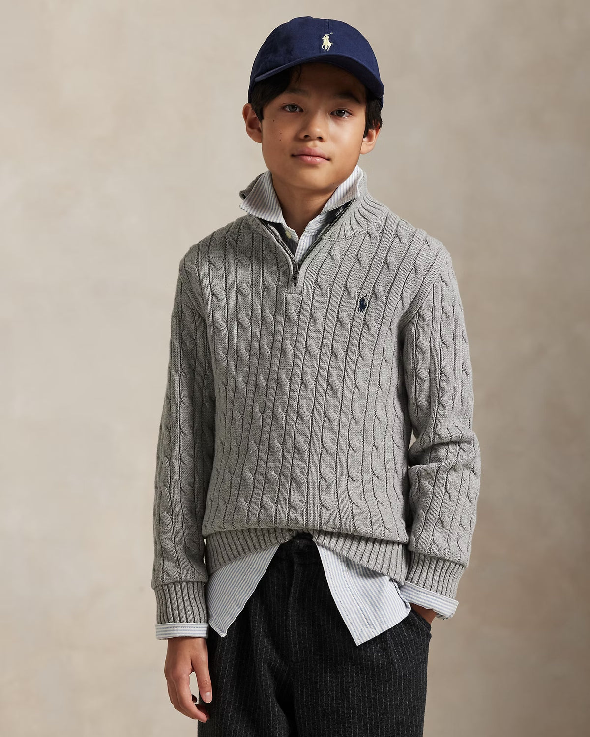Camisola Cinza para Menino - Polo Ralph Lauren