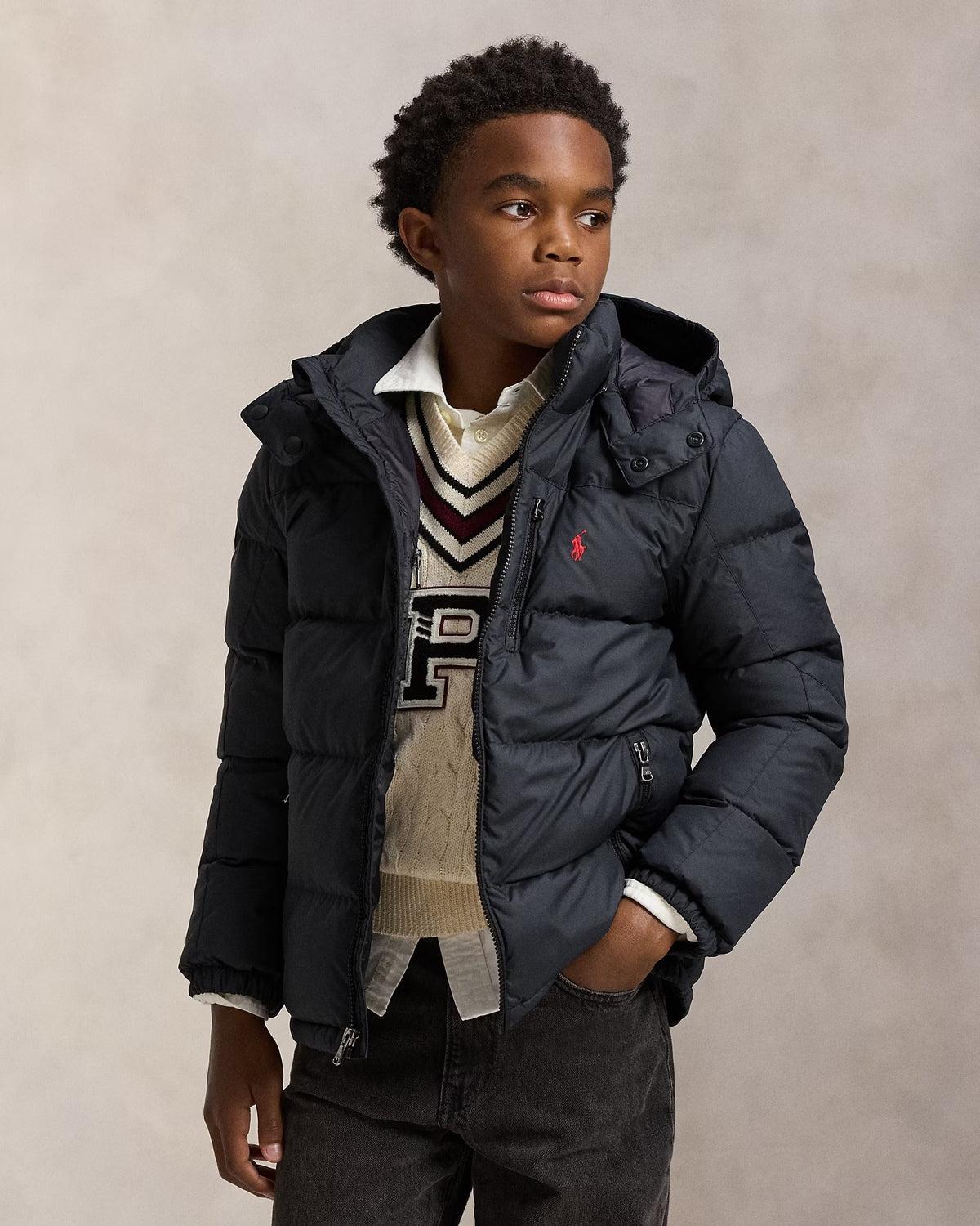 Blusão Preto para Menino - Polo Ralph Lauren