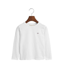 T-shirt Manga Comprida Branco para Menino - GANT