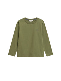 T-shirt Manga Comprida Azeitona para Menino - GANT