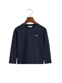 T-shirt Manga Comprida Marinho para Menino - GANT