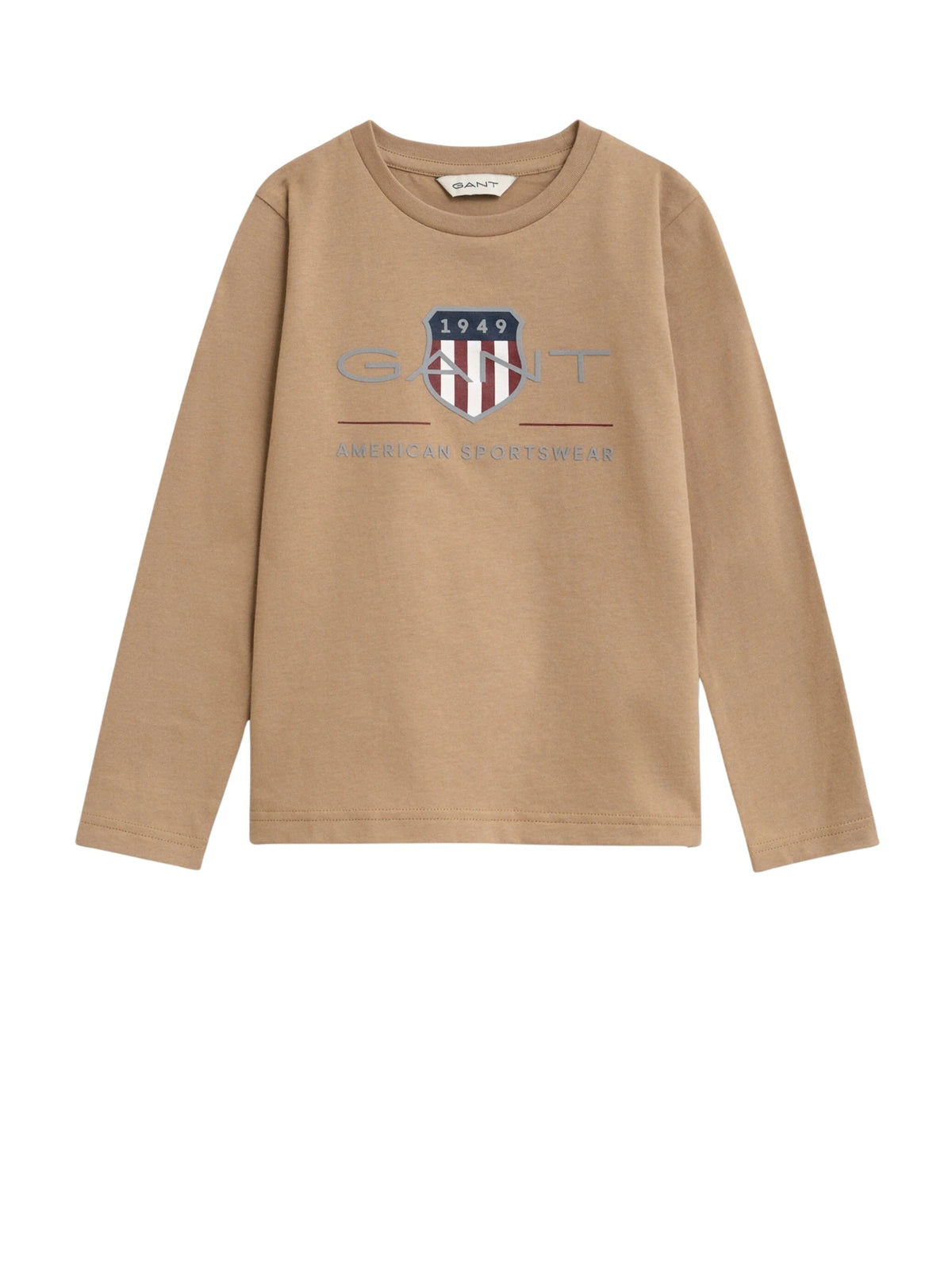 T-shirt Manga Comprida Bege para Menino - GANT