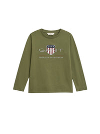 T-shirt Manga Comprida Azeitona para Menino - GANT