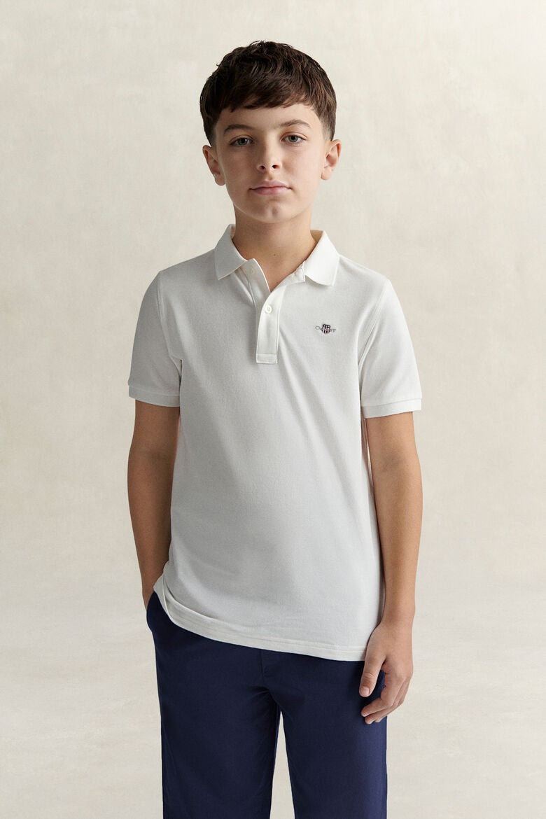 Polo Branco para Menino - GANT