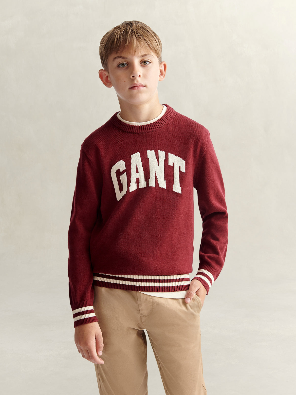 Camisola Bordeaux para Menino - GANT