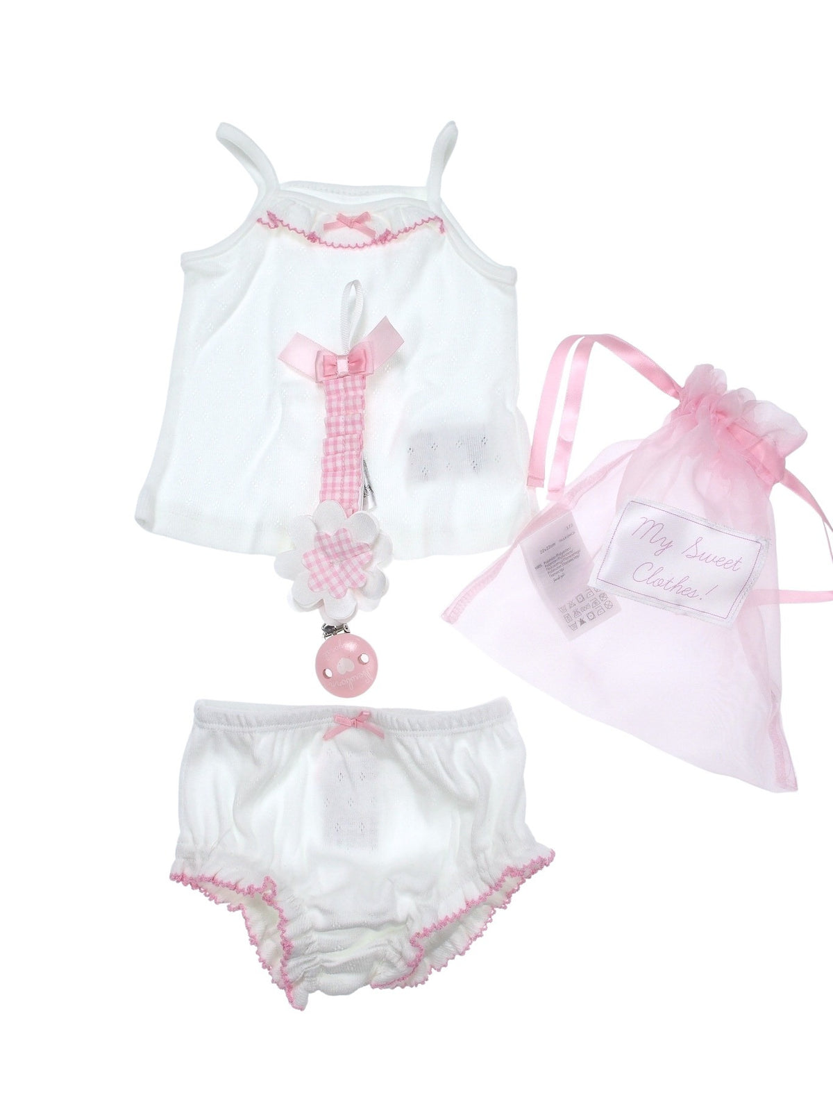 Pack interior e porta chupeta Branco (Branco)  para Bebé Menina - Mayoral