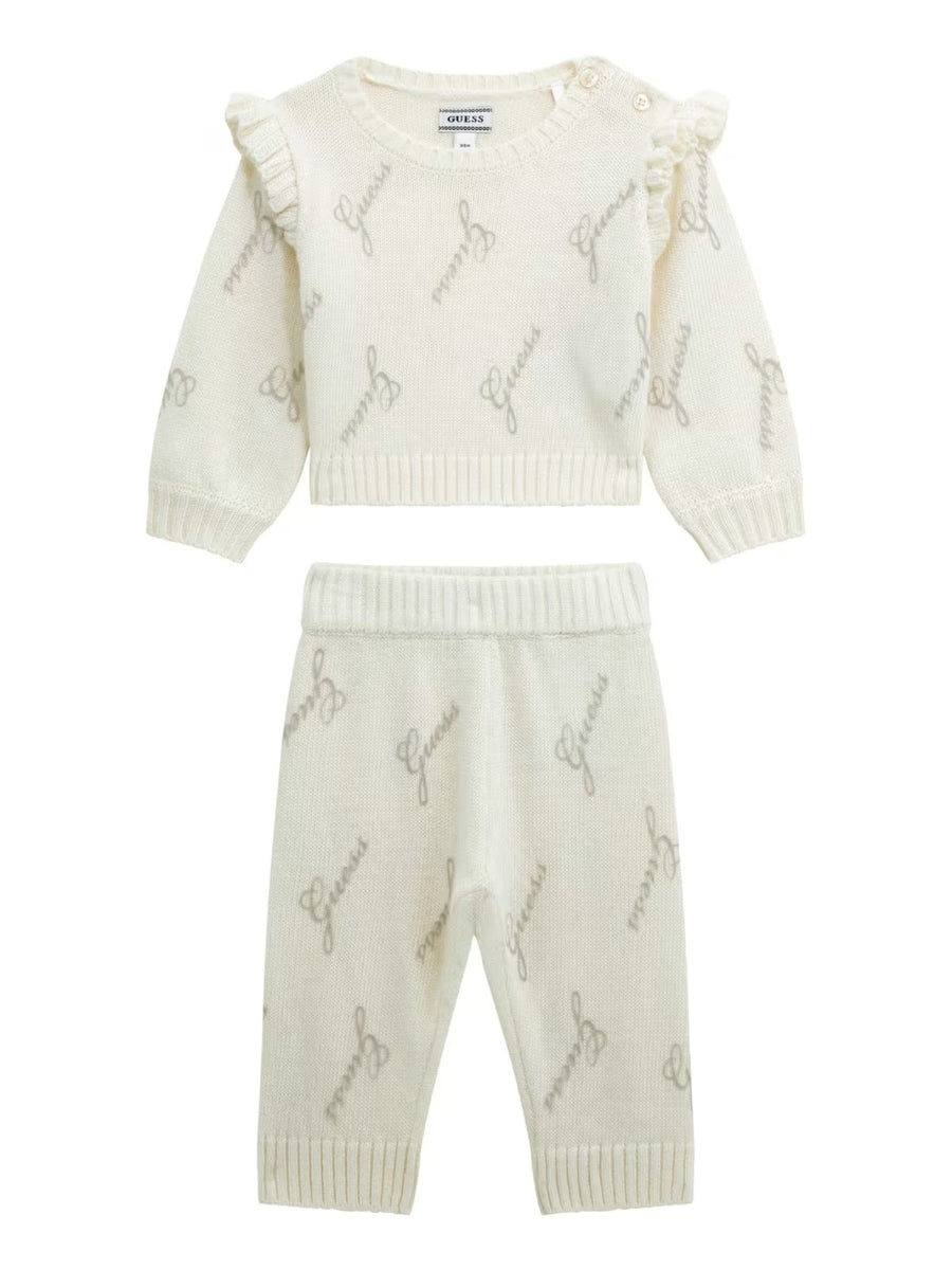 Conjunto Creme / Pérola para Bebé Menina - GUESS