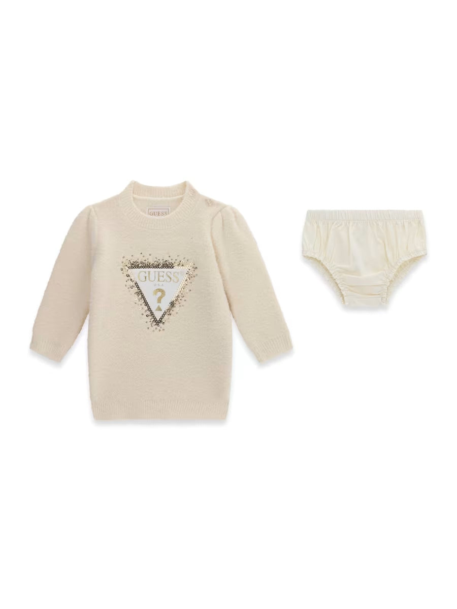 Vestido Creme / Pérola para Bebé Menina - GUESS