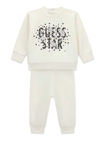 Conjunto Creme / Pérola para Bebé Menina - GUESS