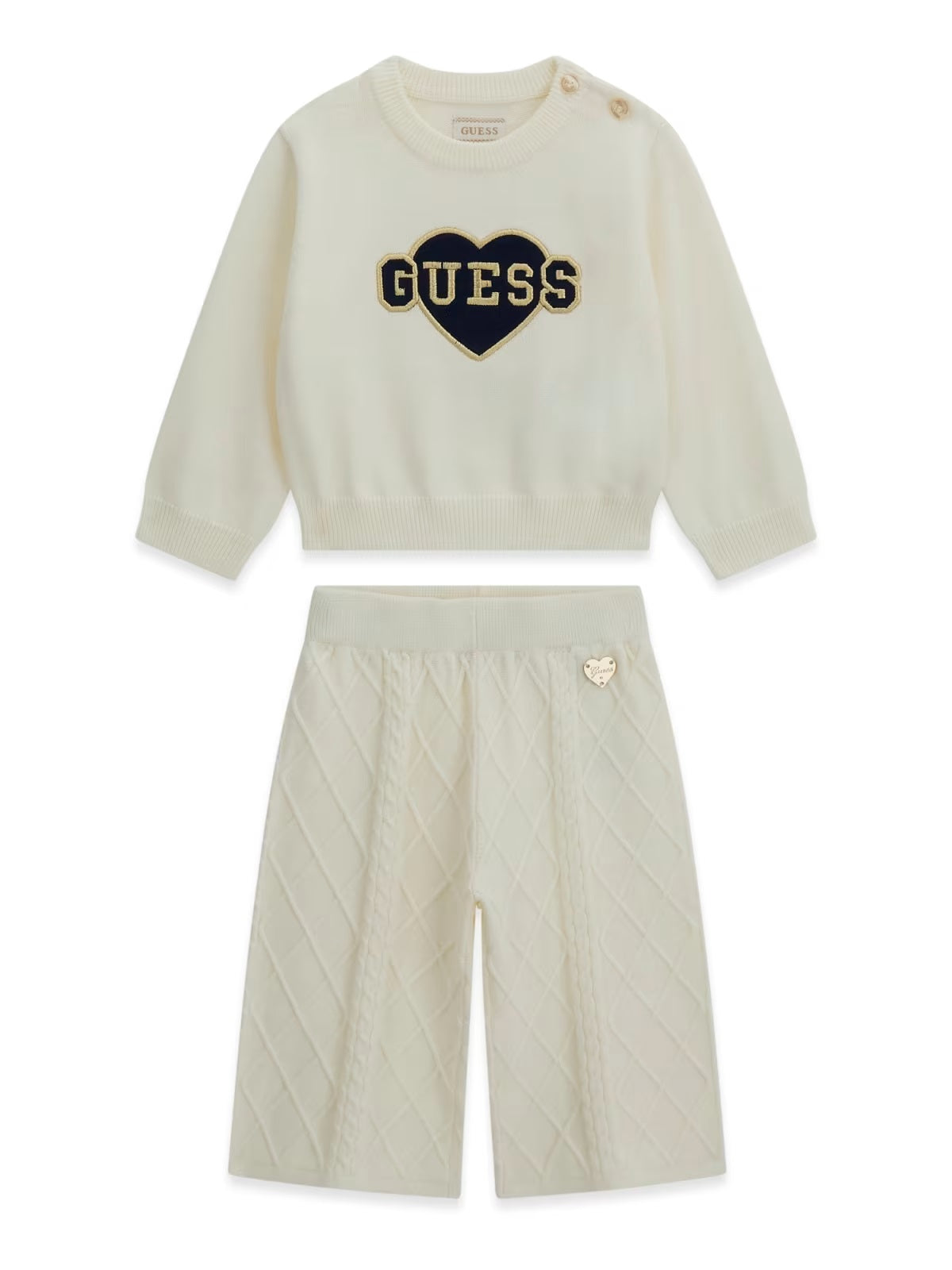 Conjunto Creme / Pérola para Bebé Menina - GUESS