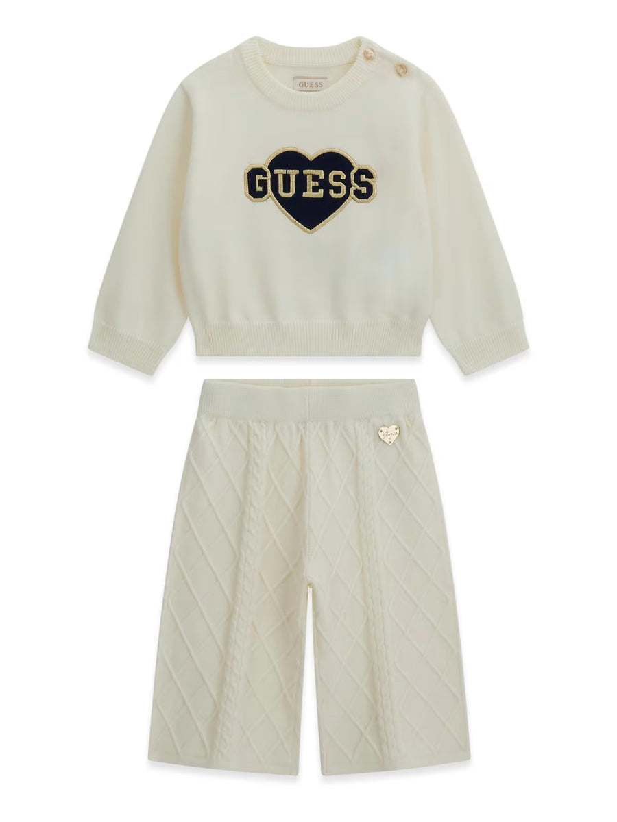 Conjunto Creme / Pérola para Bebé Menina - GUESS