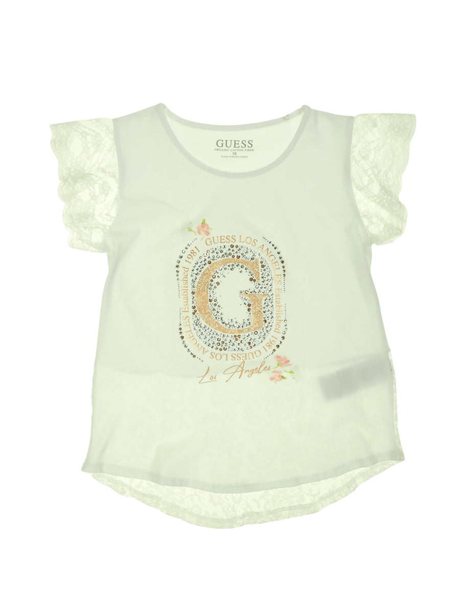 T-Shirt Branco para Menina - GUESS