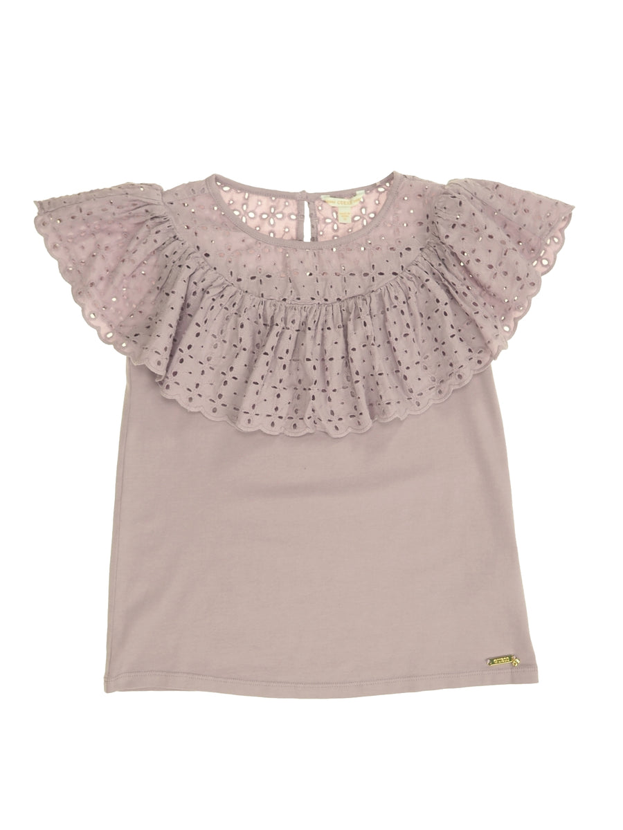 T-Shirt Lilás para Menina - GUESS