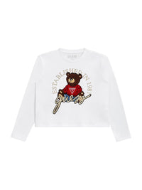 T-shirt M. Comp. Branco para Menina - GUESS