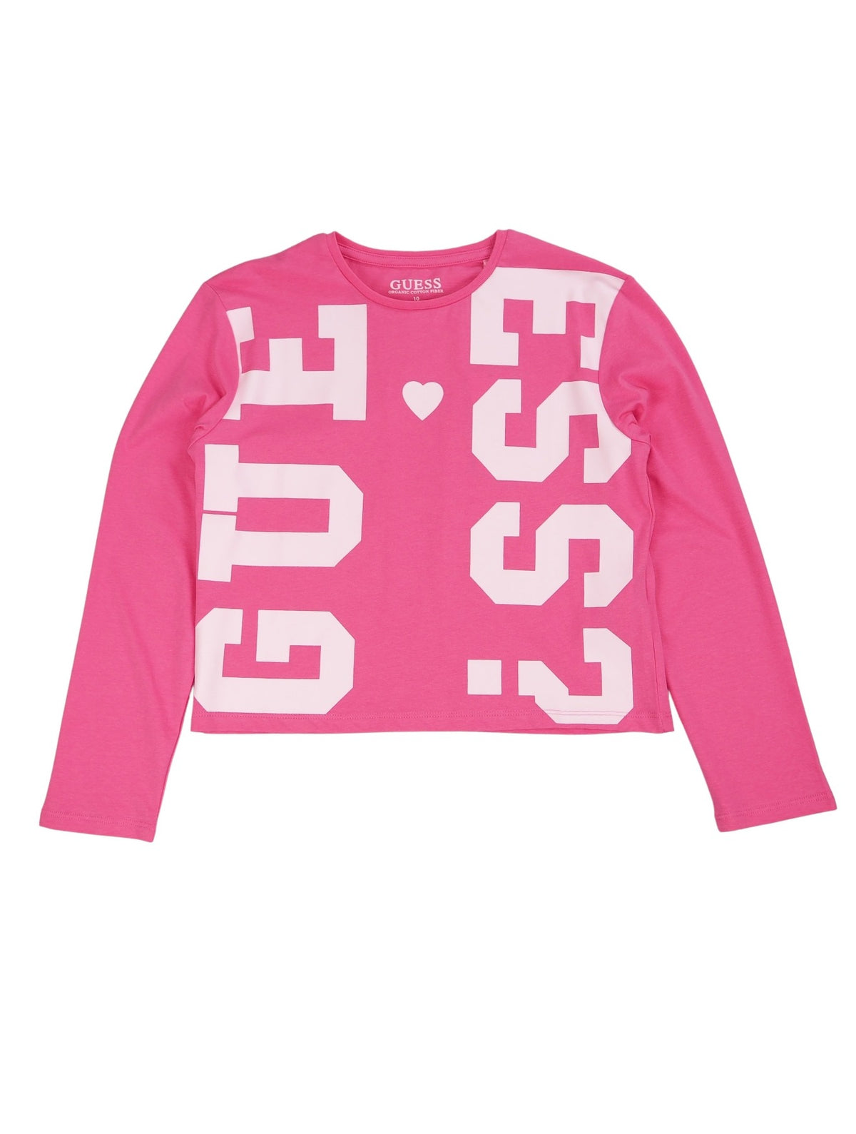 T.shirt M. Comp. Fúcsia para Menina - GUESS
