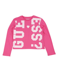 T.shirt M. Comp. Fúcsia para Menina - GUESS