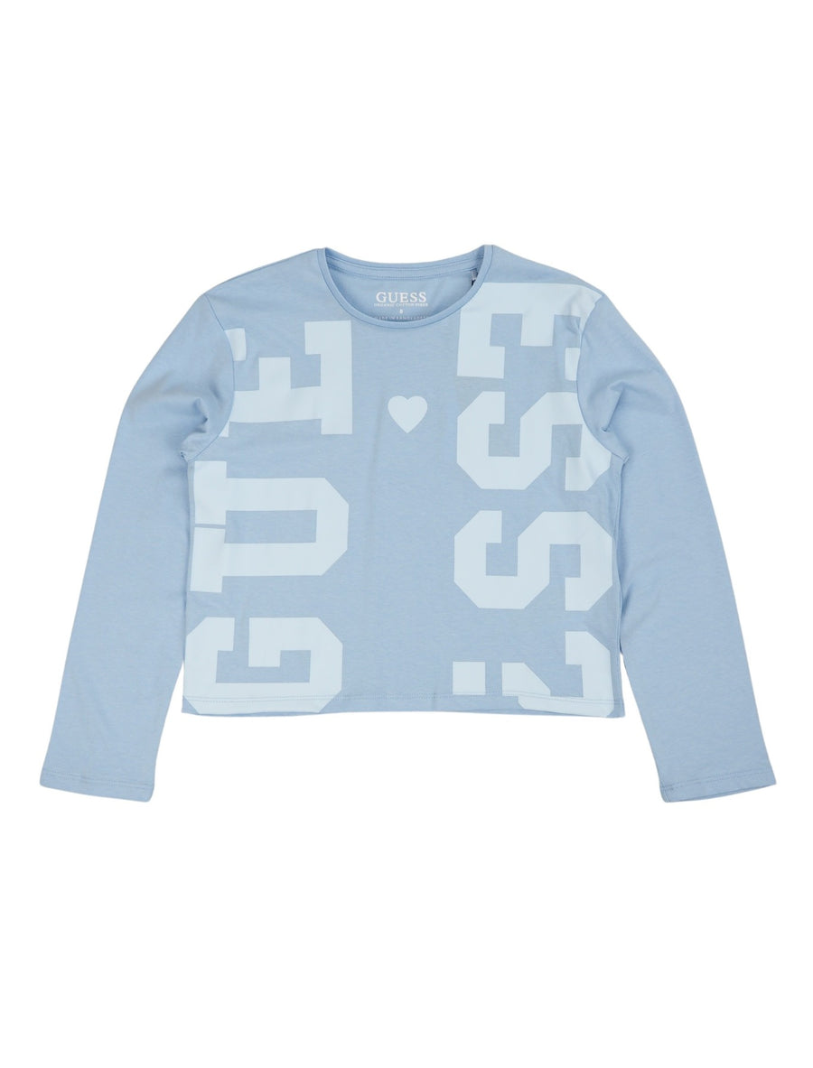 T.shirt M. Comp. Celeste para Menina - GUESS