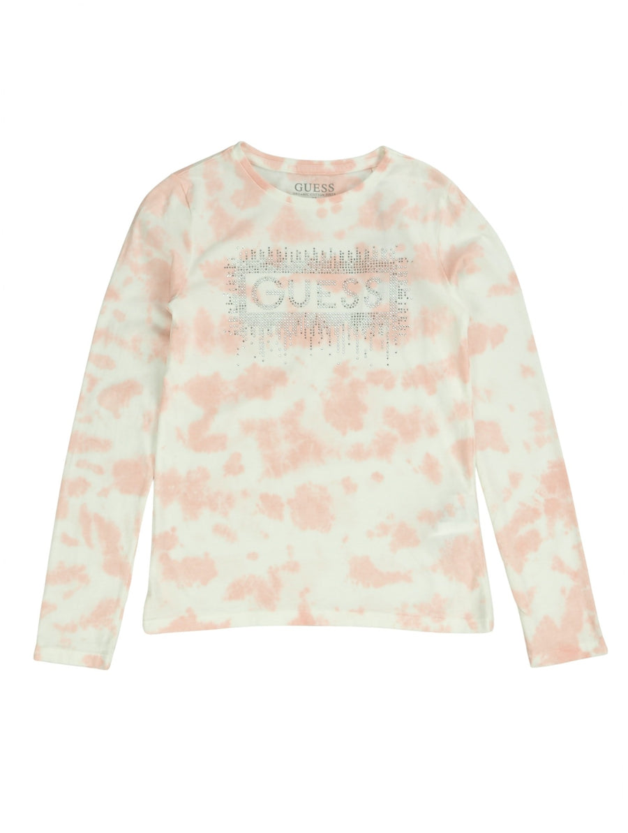 T.shirt M. Comp. Rosa para Menina - GUESS