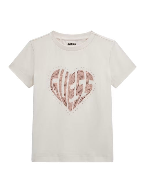 T-shirt Creme / Pérola para Menina - GUESS