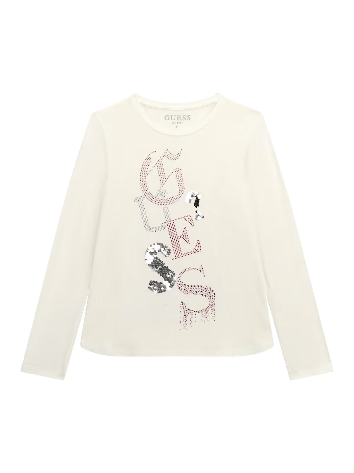 T-shirt M. Comp. Branco para Menina - GUESS