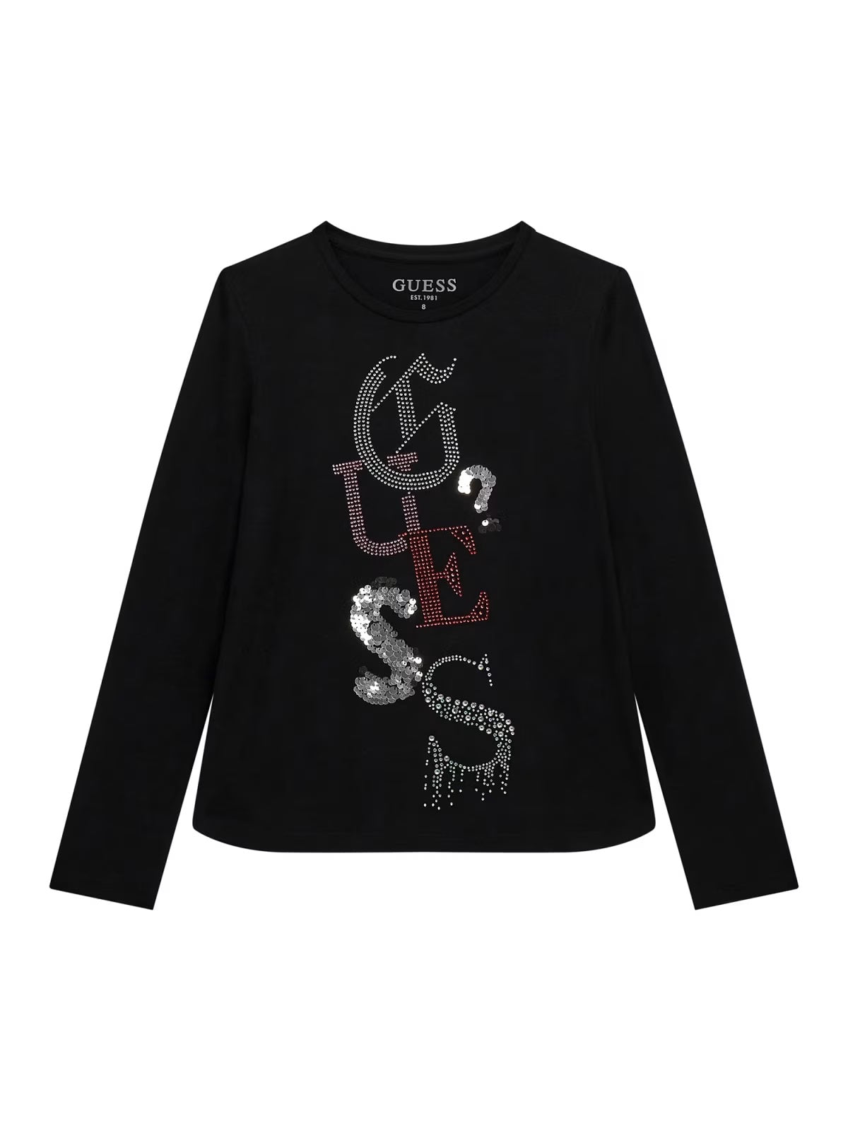 T-shirt M. Comp. Preto para Menina - GUESS