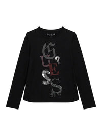 T-shirt M. Comp. Preto para Menina - GUESS