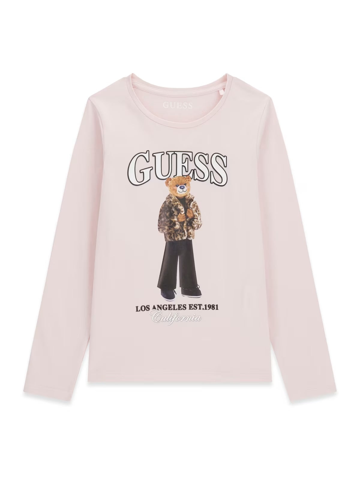 T-shirt M. Comp. Rosa Bébé para Menina - GUESS