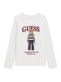 T-shirt M. Comp. Branco para Menina - GUESS