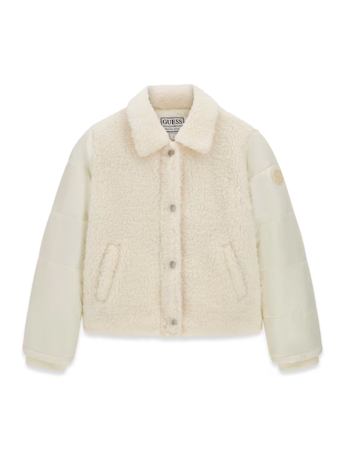 Blusão Creme / Pérola para Menina - GUESS