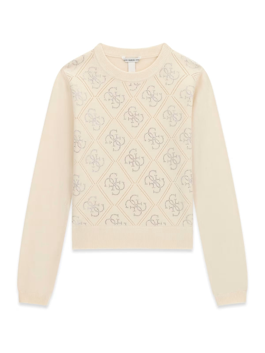 Camisola Creme / Pérola para Menina - GUESS