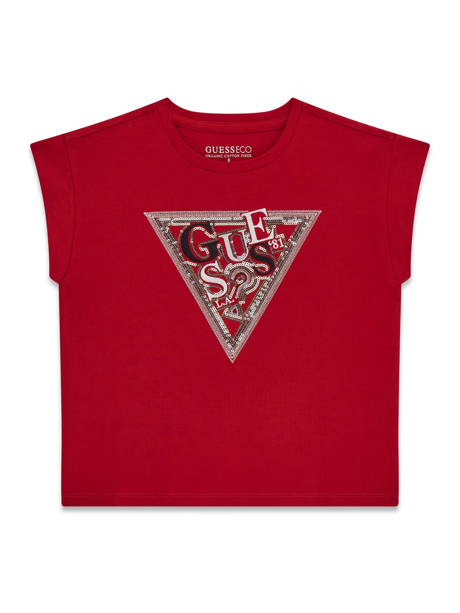 T-shirt Vermelho Escuro para Menina - GUESS